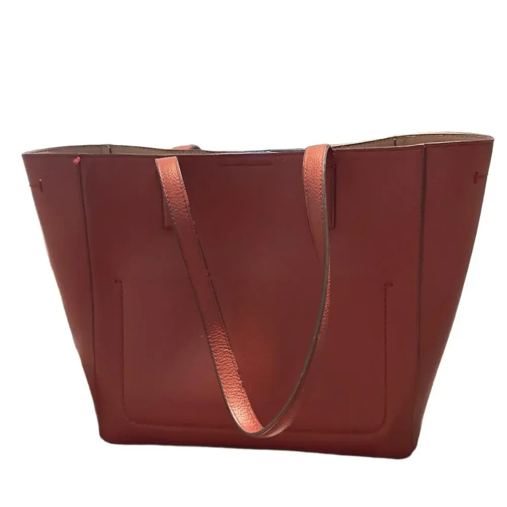 Cole Hann Brown Leather Tassel Charm Top Handle Shoulder Bag